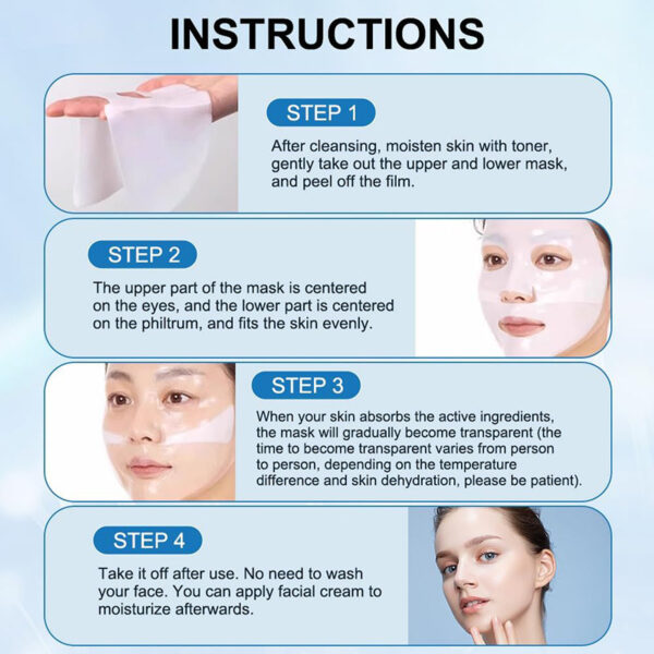 Face Mask Shrink Pore Moisturizing Refreshing Brightening Firming Lift Nourish Skin Care Deep Hydration Moisturizer - Image 5