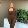 Women's Yoga Sports Fitness Jumpsuit Workout Long Sleeve Square Collar Clothing - Image 6