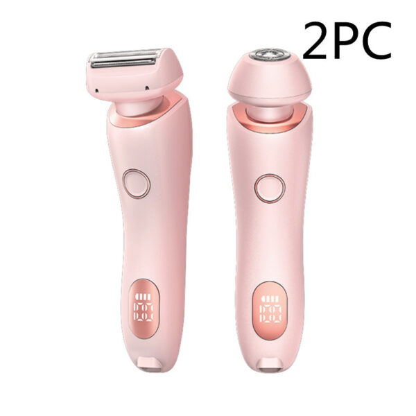 2 In 1 Hair Removal Epilator USB Rechargeable Trimmer Women Body Razor Face Leg Armpit Bikini Hand Pubic Shaver Hair Remover - Image 7